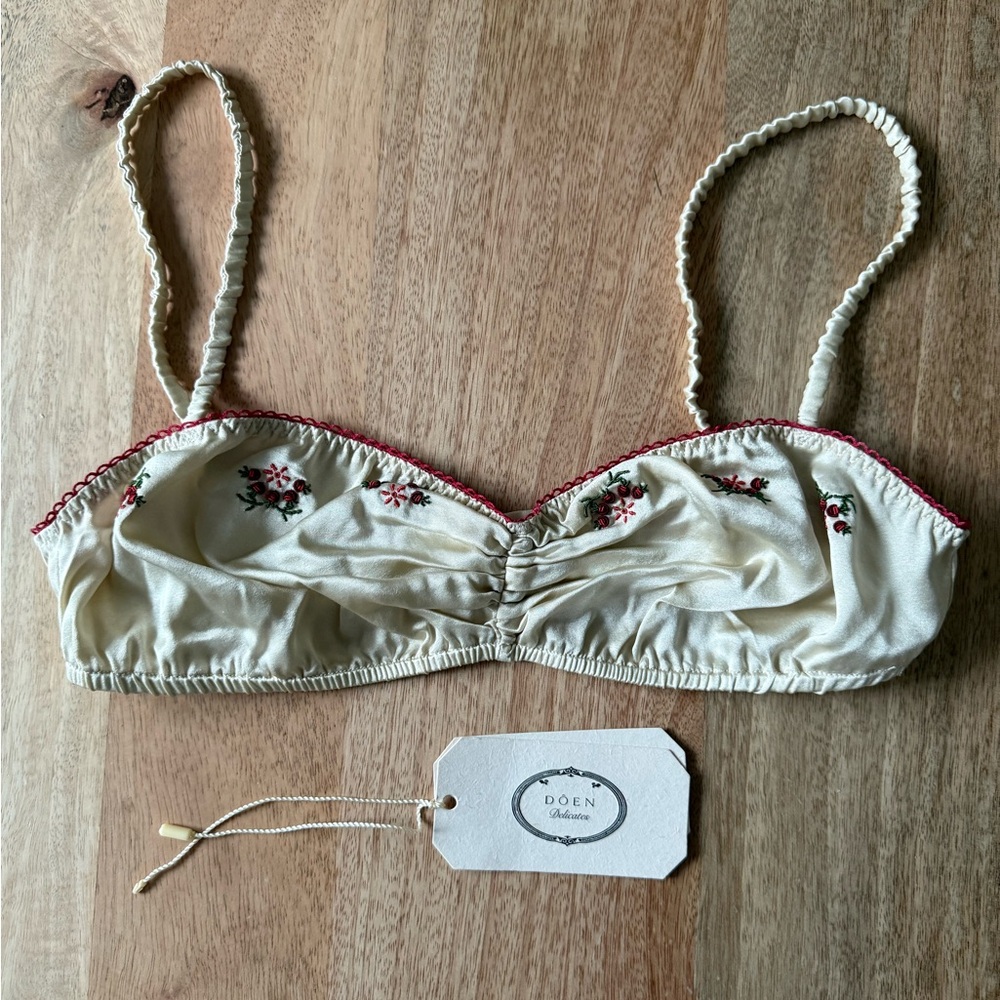 NWOT Silk Doen Nichelle Bralette - Antique Alabaster